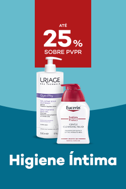 Higiene Intima com destaque promocional de at&eacute; 25% sobre pre&ccedil;o de Venda ao P&uacute;blico Recomendado